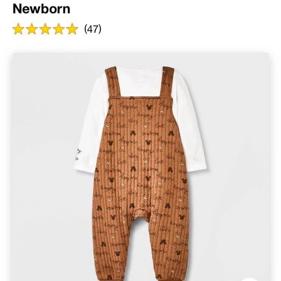 Baby Boys' Mickey Mouse & Friends Top and Bottom Set - Light Brown - Newborn - Picture 2 of 7